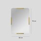 Spogulis Asir, 50x70cm, zelta krāsā cena un informācija | Vannas istabas spoguļi | 220.lv