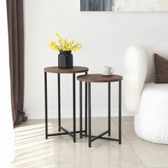Кофейный столик Asir, 35x55x35см, темно-коричневый цена и информация | Журнальные столики | 220.lv