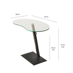 Кофейный столик Asir, 70x75x40см, черный цена и информация | Журнальные столики | 220.lv