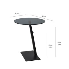 Кофейный столик Asir, 40x75x40см, черный цена и информация | Журнальные столики | 220.lv