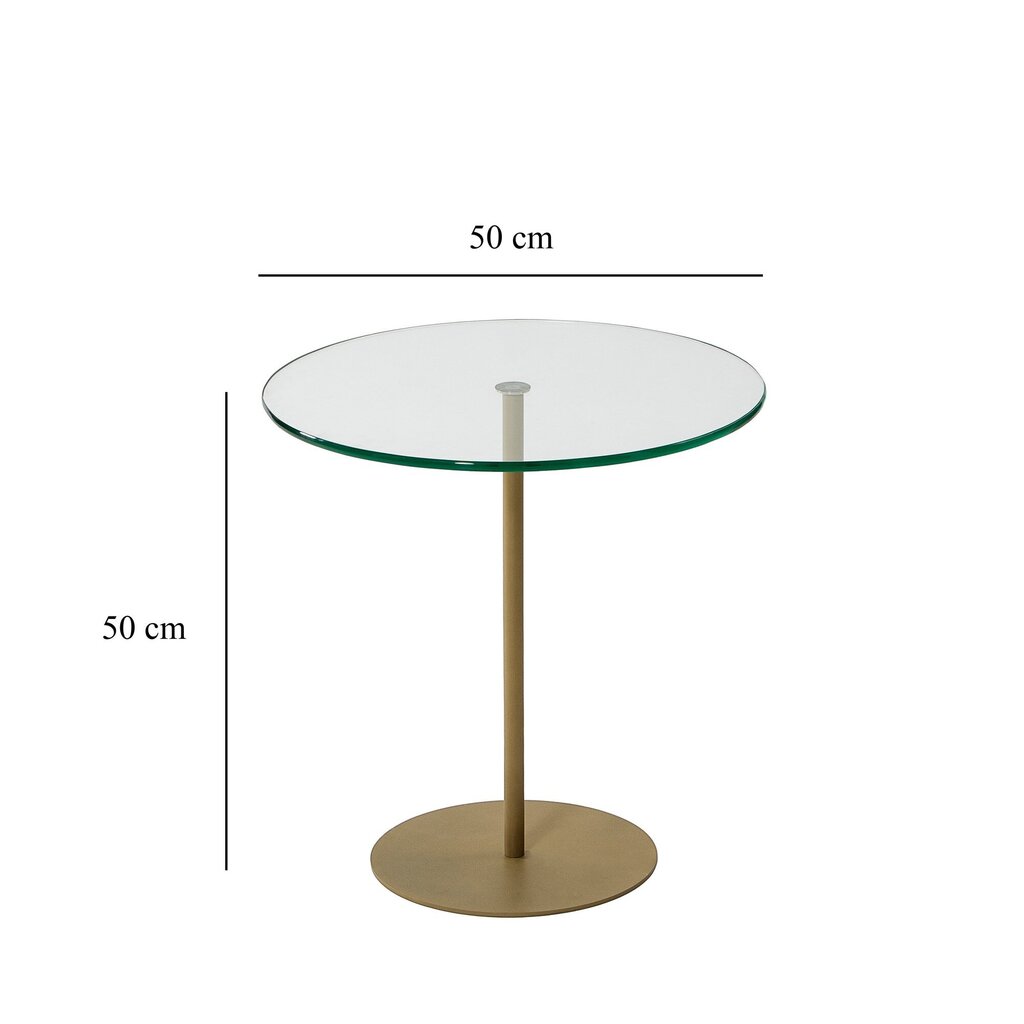 Sānu galds Asir, 50x50x50cm, zelta krāsā цена и информация | Žurnālgaldiņi | 220.lv