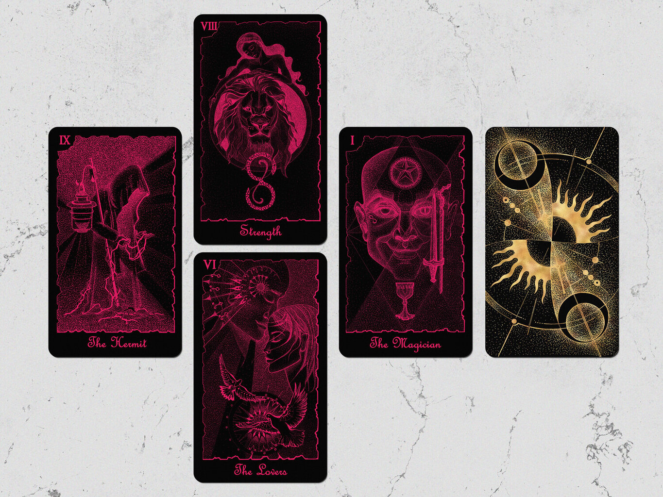 Taro kārtis Mystical Universe Tarot Pink Black цена и информация | Ezotērika | 220.lv