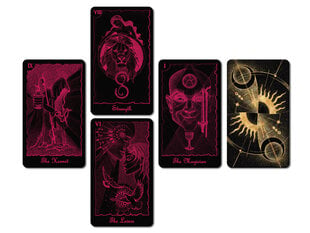Taro kārtis Mystical Universe Tarot Pink Black cena un informācija | Ezotērika | 220.lv