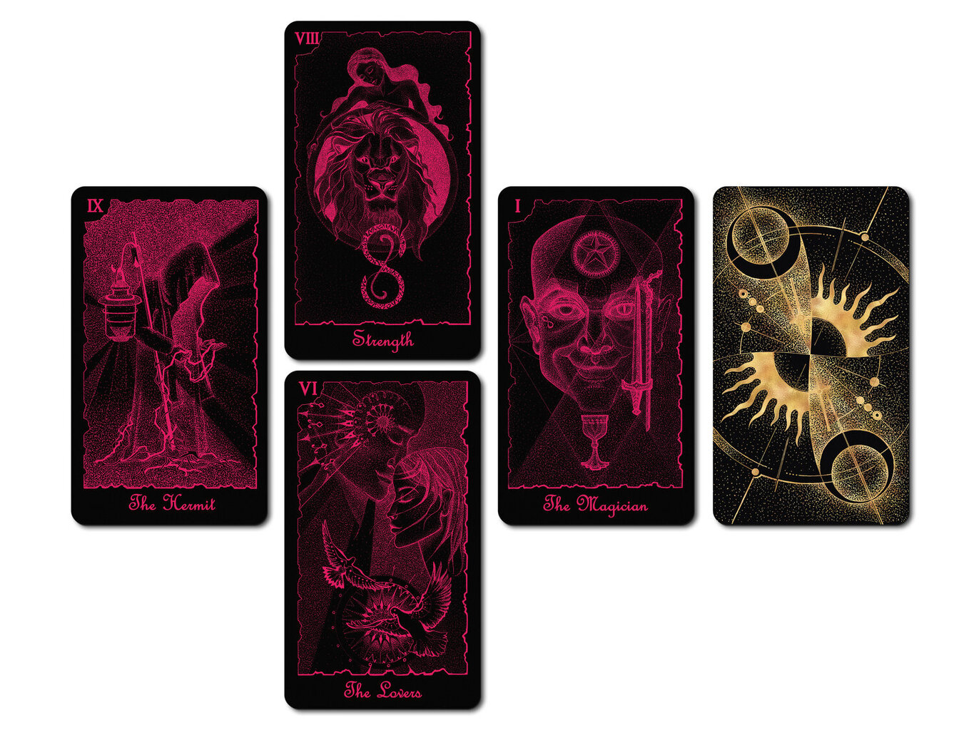 Taro kārtis Mystical Universe Tarot Pink Black цена и информация | Ezotērika | 220.lv