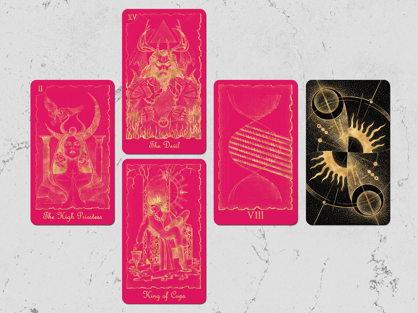 Taro kārtis Mystical Universe Tarot Pink Gold cena un informācija | Ezotērika | 220.lv