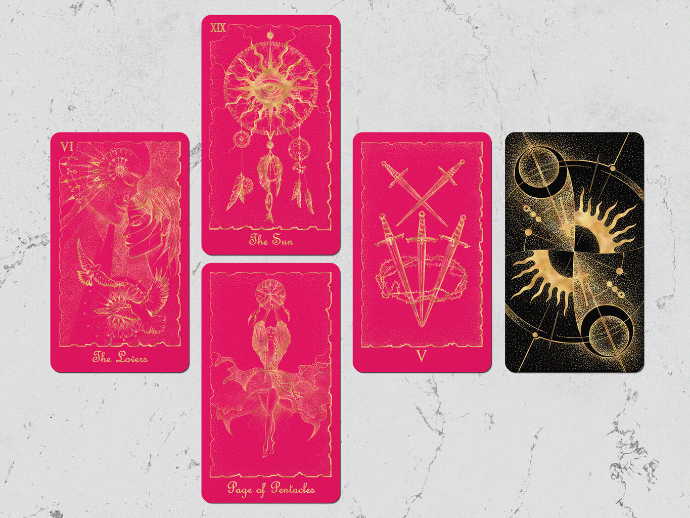 Taro kārtis Mystical Universe Tarot Pink Gold cena un informācija | Ezotērika | 220.lv