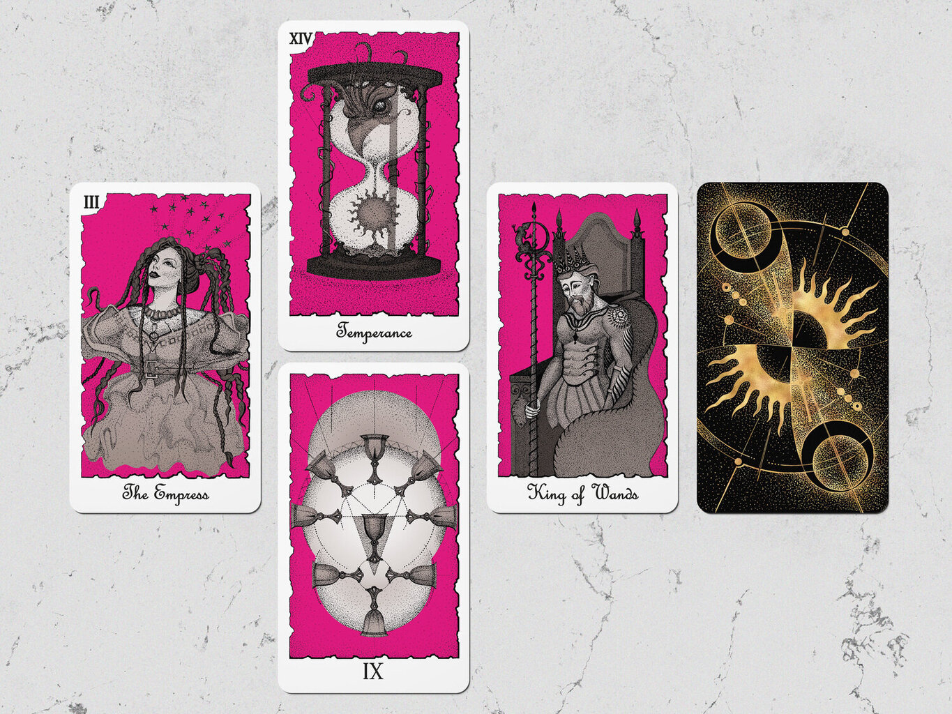 Taro kārtis Mystical Universe Tarot Pink Gray cena un informācija | Ezotērika | 220.lv