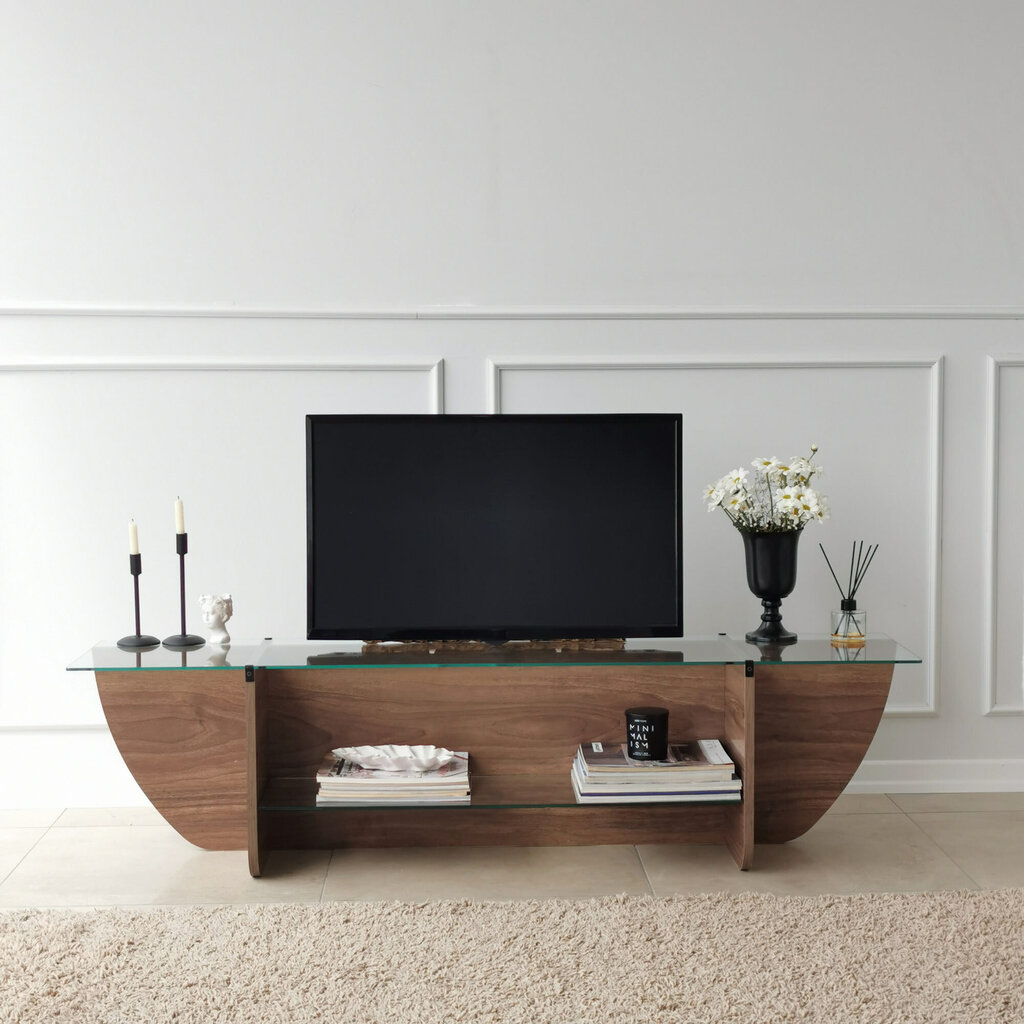 TV galdiņš Asir, 158x40x35cm, brūns cena un informācija | TV galdiņi | 220.lv