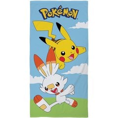 Bērnu dvielis Pokemon, 70x140cm cena un informācija | Dvieļi | 220.lv