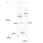 Skapis Asir, 45x173,6x35,5cm, bēšs/balts cena un informācija | Vannas istabas skapīši | 220.lv