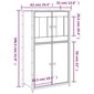 Augstais skapītis, brūnīgs, 62x32x106,5 cm, inženierijas koks cena un informācija | Skapīši viesistabai | 220.lv