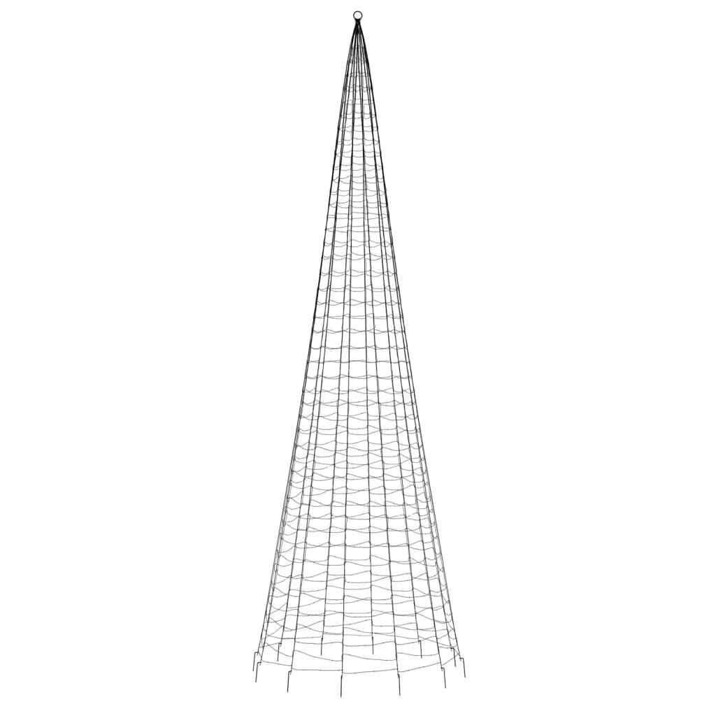 Ziemassvētku egle karoga mastam, 1534 zilas LED, 500 cm cena un informācija | Ziemassvētku dekorācijas | 220.lv