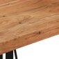 Bāra galds, 55x55x107 cm, akācijas masīvkoks un dzelzs cena un informācija | Virtuves galdi, ēdamgaldi | 220.lv