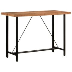 Bāra galds, 150x70x107 cm, akācijas masīvkoks un dzelzs cena un informācija | Virtuves galdi, ēdamgaldi | 220.lv