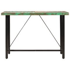 Bāra galds, 150x70x107 cm, pārstrādāts masīvkoks un dzelzs cena un informācija | Virtuves galdi, ēdamgaldi | 220.lv