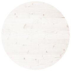 Galda virsma, balta, Ø80x3 cm, apaļa, priedes masīvkoks cena un informācija | Virsmas galdiem | 220.lv