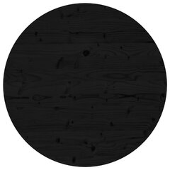 Galda virsma, melna, Ø80x3 cm, apaļa, priedes masīvkoks цена и информация | Столешницы | 220.lv