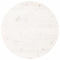 Galda virsma, balta, Ø50x3 cm, apaļa, priedes masīvkoks cena un informācija | Virsmas galdiem | 220.lv