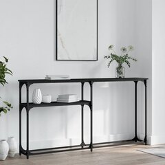 Konsoles galdiņš, melns, 145x22,5x75 cm, inženierijas koks cena un informācija | Konsoles galdiņi | 220.lv