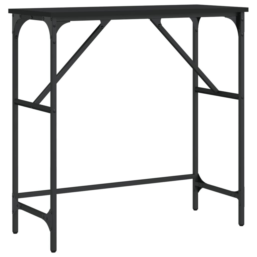 Konsoles galdiņš, melns, 75x32x75 cm, inženierijas koks cena un informācija | Konsoles galdiņi | 220.lv