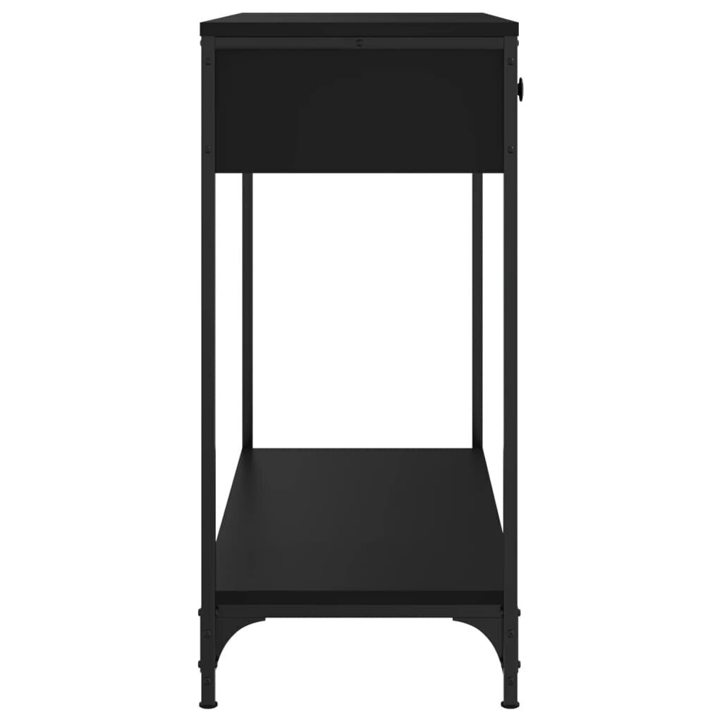Konsoles galdiņš, melns, 75x34,5x75 cm, inženierijas koks cena un informācija | Konsoles galdiņi | 220.lv