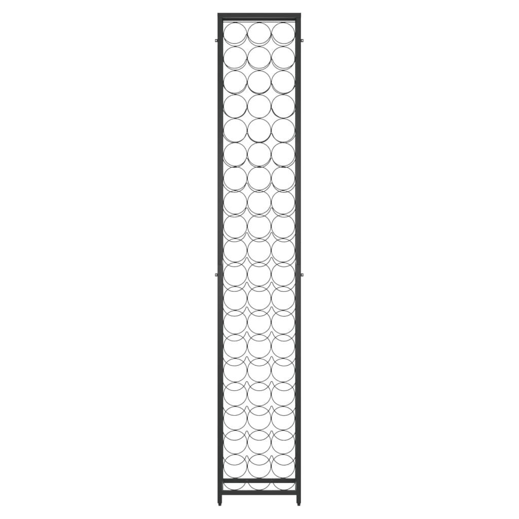 Vīna pudeļu plaukts 57 pudelēm, 34x18x200 cm, kalta dzelzs cena un informācija | Plaukti | 220.lv