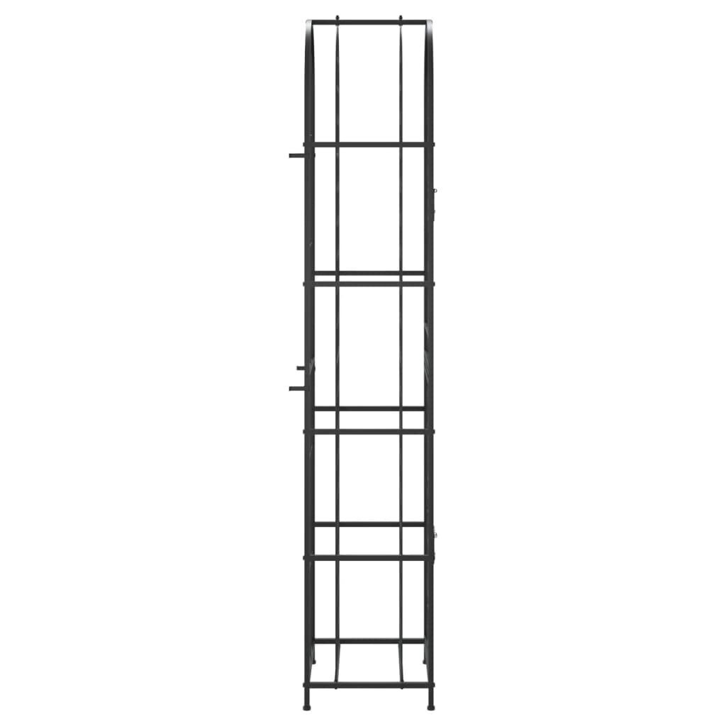 Vīna pudeļu plaukts 73 pudelēm, 45x36x200 cm, kalta dzelzs cena un informācija | Plaukti | 220.lv