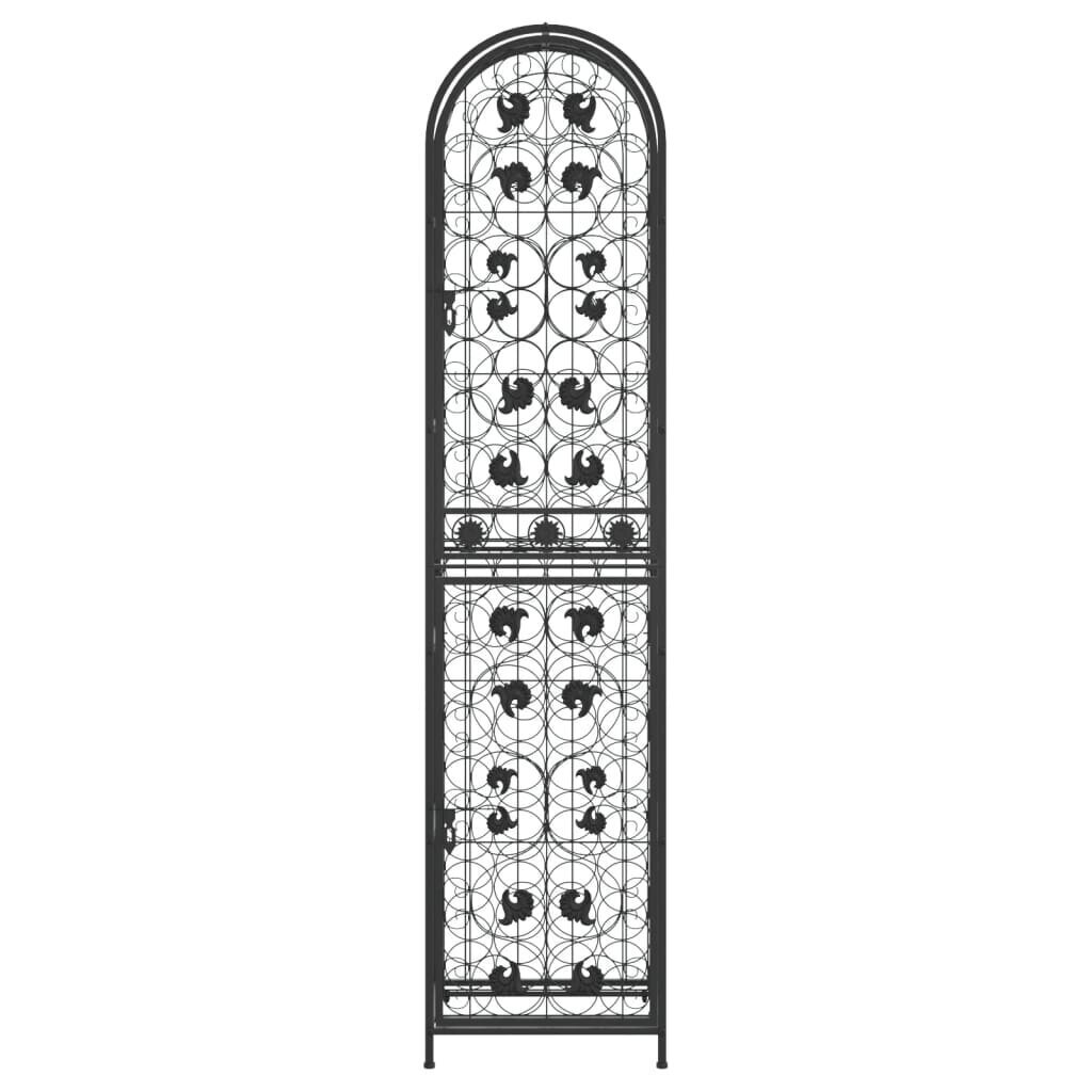Vīna pudeļu plaukts 73 pudelēm, 45x36x200 cm, kalta dzelzs цена и информация | Plaukti | 220.lv
