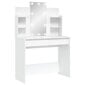Spoguļgaldiņš ar LED, balts, 96x40x142 cm cena un informācija | Kosmētikas galdiņi | 220.lv