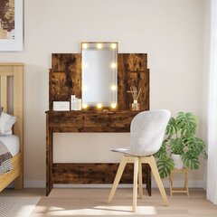 Spoguļgaldiņš ar LED, ozolkoka, 96x40x142 cm цена и информация | Туалетные столики | 220.lv