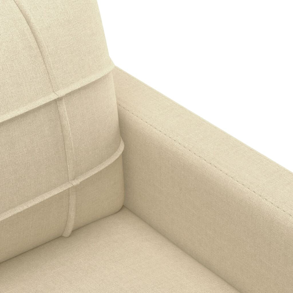 Četrdaļīgs dīvānu komplekts ar spilveniem, krēmkrāsas audums цена и информация | Dīvāni | 220.lv