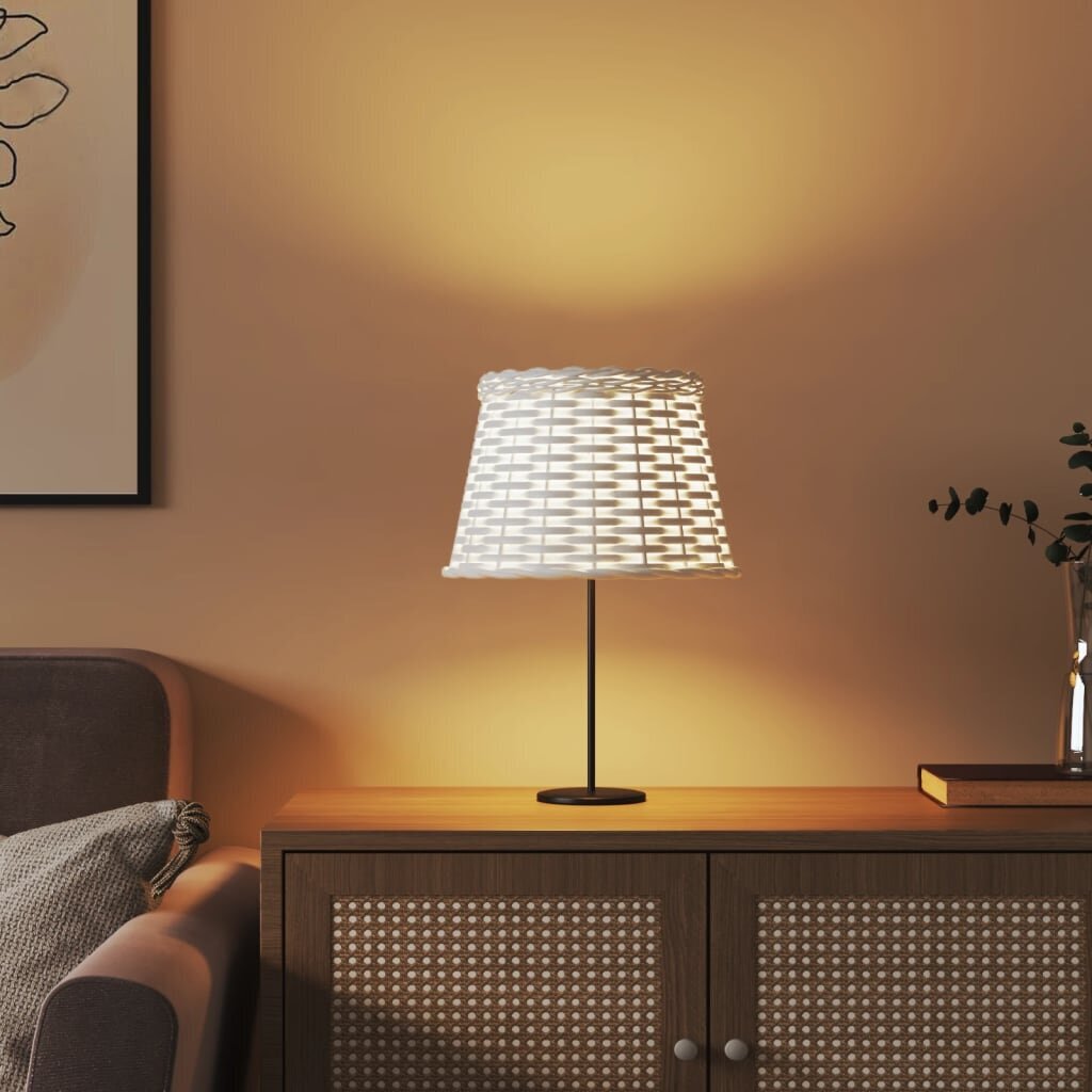 Lampas abažūrs, balts, Ø25x17 cm, pīts цена и информация | Galda lampas | 220.lv