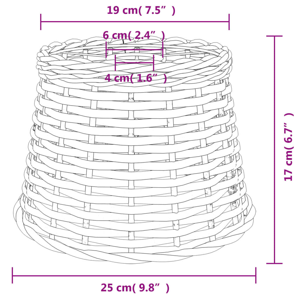 Lampas abažūrs, balts, Ø25x17 cm, pīts cena un informācija | Galda lampas | 220.lv