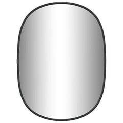 vidaXL sienas spogulis, melns, 40x30 cm cena un informācija | Spoguļi | 220.lv