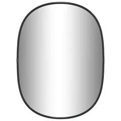vidaXL sienas spogulis, melns, 40x30 cm цена и информация | Зеркальца | 220.lv
