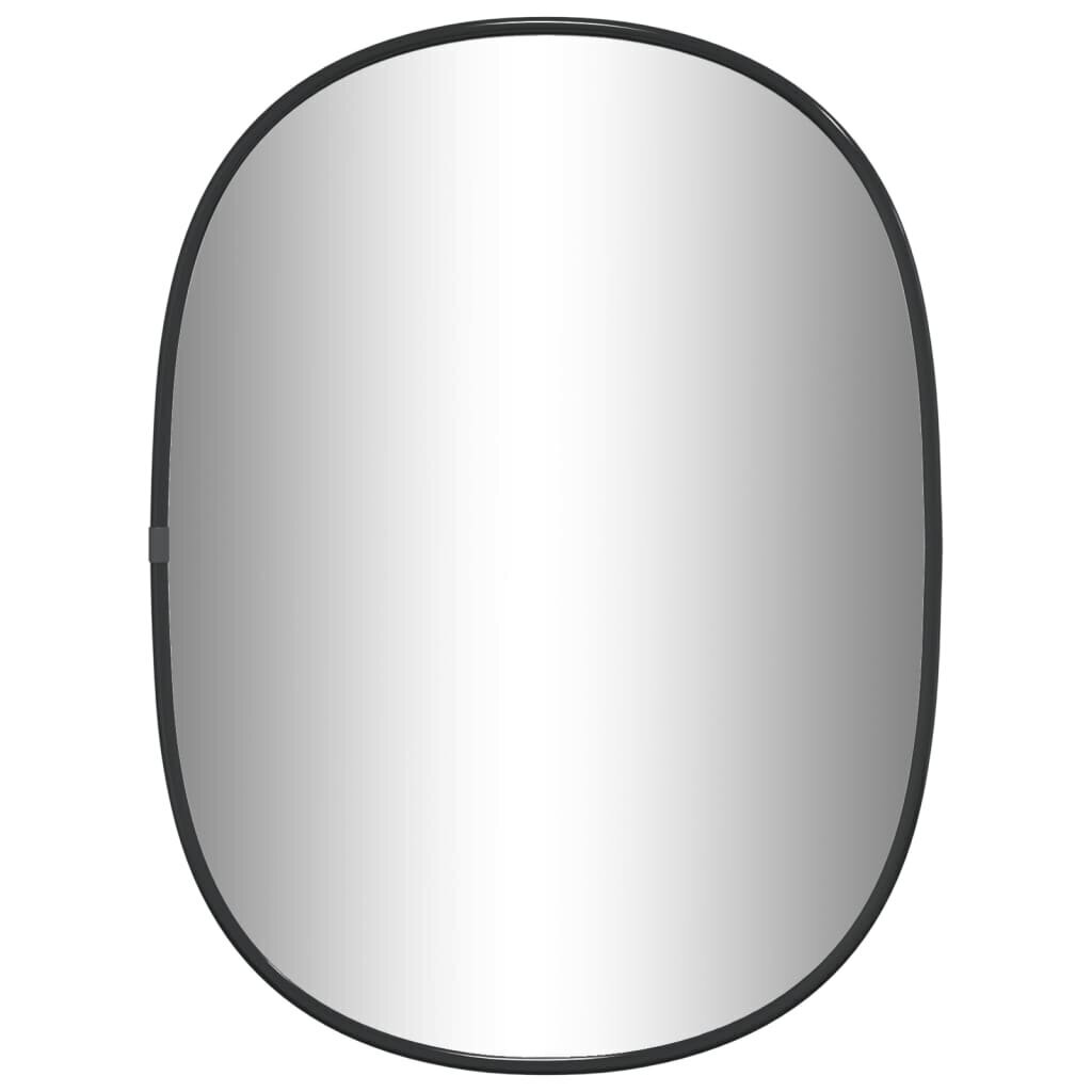 vidaXL sienas spogulis, melns, 40x30 cm cena un informācija | Spoguļi | 220.lv