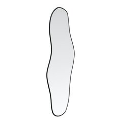 vidaXL sienas spogulis, melns, 60x25 cm cena un informācija | Spoguļi | 220.lv