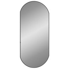 vidaXL sienas spogulis, melns, 90x40 cm, ovāls цена и информация | Зеркала | 220.lv