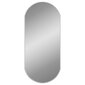 Sienas spogulis, sudraba krāsā, 90x40 cm, ovāls cena un informācija | Spoguļi | 220.lv