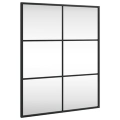 Sienas spogulis, melns, 50x60 cm, taisnstūra, dzelzs cena un informācija | Spoguļi | 220.lv