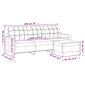 Trīsvietīgs dīvāns ar kājsoliņu, 180 cm, melns audums cena un informācija | Dīvāni | 220.lv