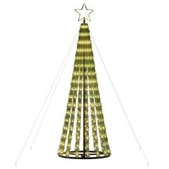 Ziemassvētku eglītes dekorācija, 275 LED, silti baltas, 180 cm cena un informācija | Ziemassvētku dekorācijas | 220.lv