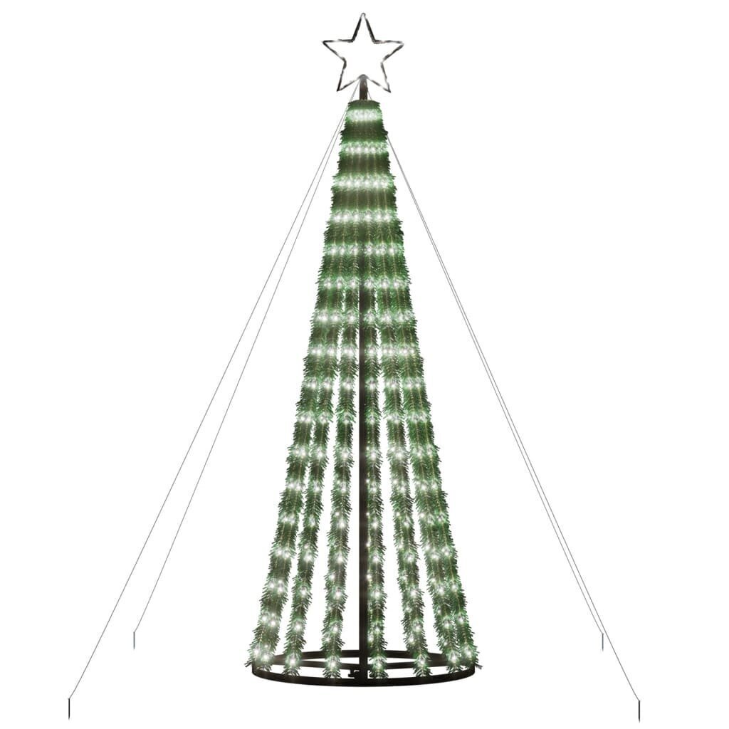 Ziemassvētku eglītes dekorācija, 275 LED, vēsi baltas, 180 cm cena un informācija | Ziemassvētku dekorācijas | 220.lv