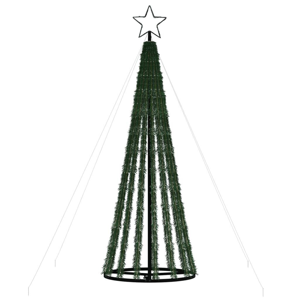 Ziemassvētku eglītes dekorācija, 275 LED, vēsi baltas, 180 cm cena un informācija | Ziemassvētku dekorācijas | 220.lv