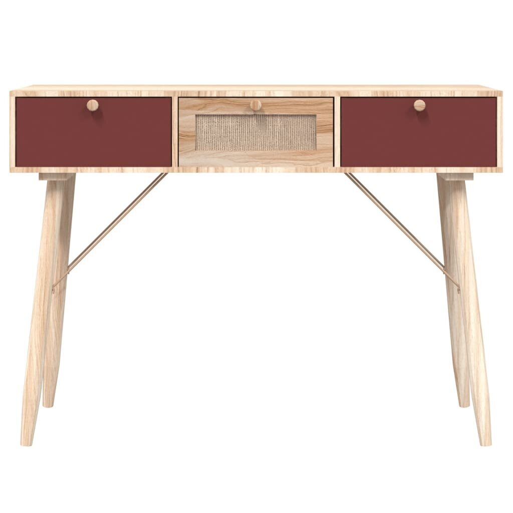Konsoles galdiņš ar atvilktnēm, 105x30x75 cm, inženierijas koks cena un informācija | Konsoles galdiņi | 220.lv