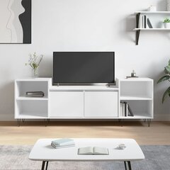 TV skapītis, balts, 160x35x55 cm, inženierijas koks cena un informācija | TV galdiņi | 220.lv