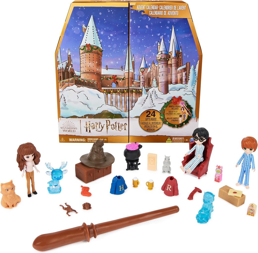 Adventes kalendārs Harry Potter w/Magic Wand 2023 6067358 cena un informācija | Rotaļlietas meitenēm | 220.lv