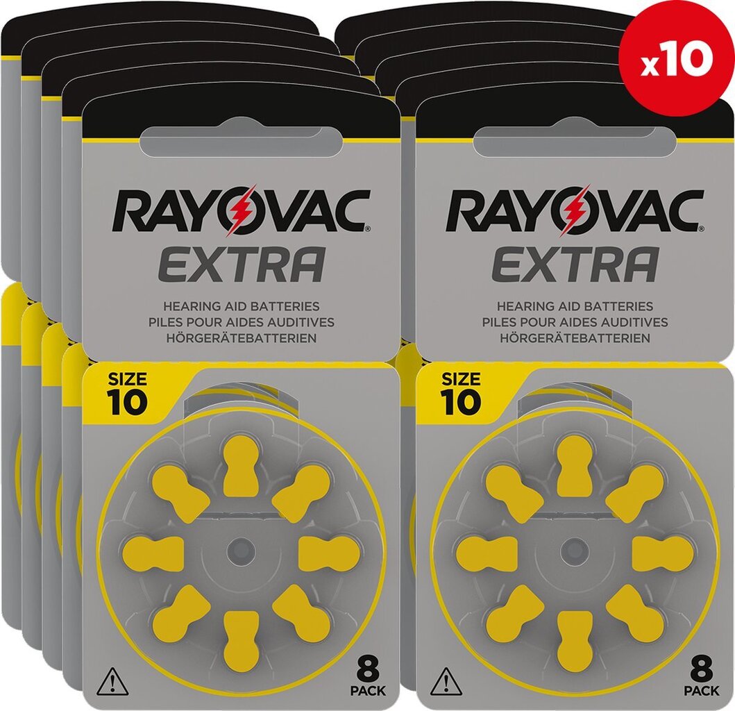 Baterijas Rayovac Extra V10AT PRO70, 80 gab. cena un informācija | Baterijas | 220.lv
