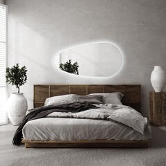 Spogulis LED Tulup, 46x80 cm, sudraba цена и информация | Зеркала | 220.lv