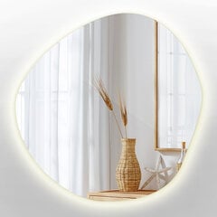 Spogulis LED Tulup, 68x67 cm, sudraba cena un informācija | Spoguļi | 220.lv